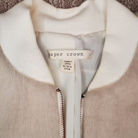 Fuzzy Peach Ombre Bomber by Anthropologie - Picture 4 of 4